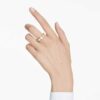 Imber-ring med blandede runde slibninger, hvid, forgyldt Imber-ring med blandede runde slibninger, hvid, forgyldt