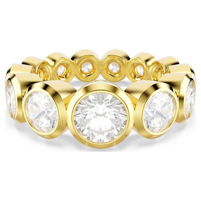 Imber-ring med blandede runde slibninger, hvid, forgyldt Imber-ring med blandede runde slibninger, hvid, forgyldt