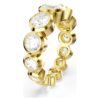 Imber-ring med blandede runde slibninger, hvid, forgyldt Imber-ring med blandede runde slibninger, hvid, forgyldt