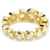 Imber-ring med blandede runde slibninger, hvid, forgyldt Imber-ring med blandede runde slibninger, hvid, forgyldt