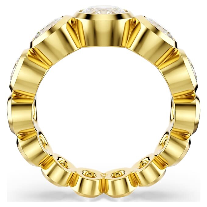 Imber-ring med blandede runde slibninger, hvid, forgyldt Imber-ring med blandede runde slibninger, hvid, forgyldt