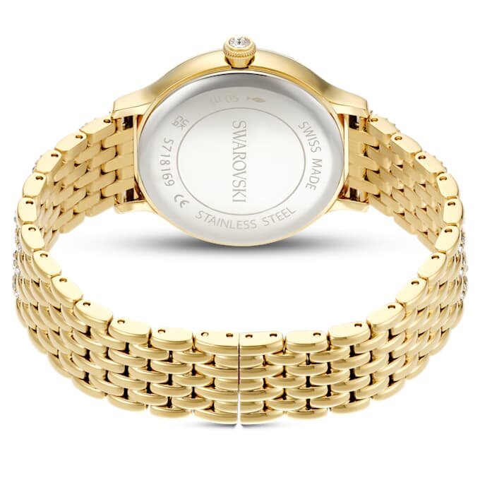 Imber-ure, fremstillet i Schweiz, metalarmbånd, guldfarvet, guldfarvet finish Imber-ure, fremstillet i Schweiz, metalarmbånd, guldfarvet, guldfarvet finish