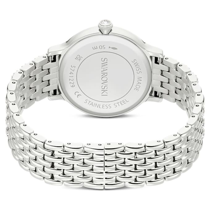 Imber-ure, fremstillet i Schweiz, metalarmbånd, sølvfarvet, rustfrit stål Imber-ure, fremstillet i Schweiz, metalarmbånd, sølvfarvet, rustfrit stål
