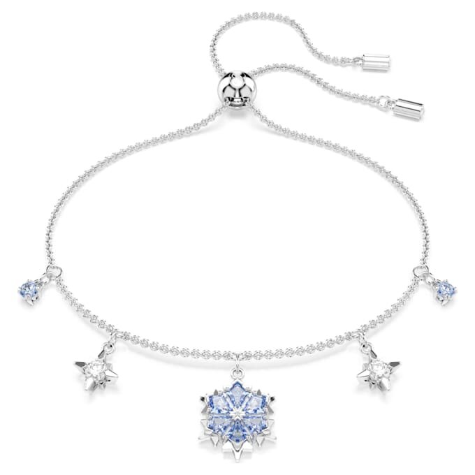 Magic-armbånd med snefnug, blå, rhodiumbelagt Magic-armbånd med snefnug, blå, rhodiumbelagt