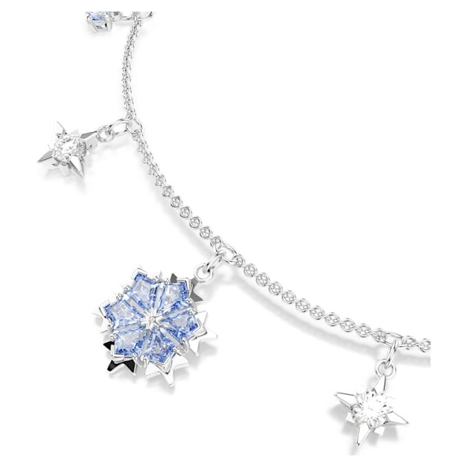 Magic-armbånd med snefnug, blå, rhodiumbelagt Magic-armbånd med snefnug, blå, rhodiumbelagt