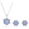 Magic Set Snowflake, blå, rhodiumbelagt