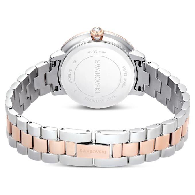 Matrix 3-Link ur, Swiss Made, metalarmbånd, sølvfarvet, rosaguld-farvet finish Matrix 3-Link ur, Swiss Made, metalarmbånd, sølvfarvet, rosaguld-farvet finish