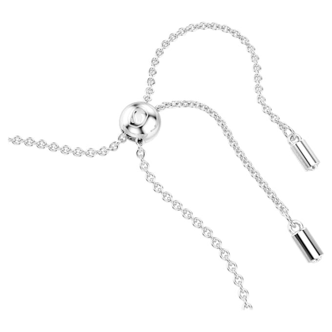 Matrix-armbånd med blandede slibninger, blå, rhodineret Matrix-armbånd med blandede slibninger, blå, rhodineret
