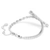 Matrix-armbånd med blandede slibninger, hvidt, rhodiumbelagt Matrix-armbånd med blandede slibninger, hvidt, rhodiumbelagt