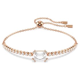 Matrix-armbånd med blandede slibninger, hvidt, rosaguldbelagt Matrix-armbånd med blandede slibninger, hvidt, rosaguldbelagt