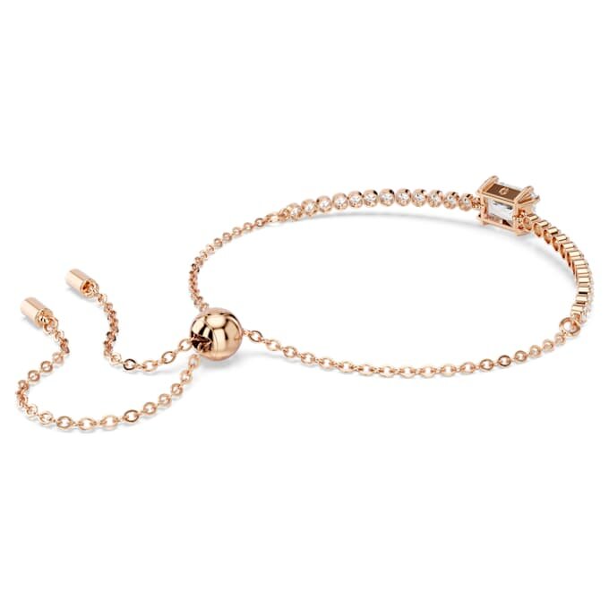 Matrix-armbånd med blandede slibninger, hvidt, rosaguldbelagt Matrix-armbånd med blandede slibninger, hvidt, rosaguldbelagt