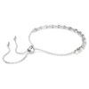 Matrix-armbånd med krystalperle, rundslibet, hvid, rhodiumbelagt Matrix-armbånd med krystalperle, rundslibet, hvid, rhodiumbelagt