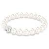 Matrix-armbånd med krystalperler, hvidt, rhodineret Matrix-armbånd med krystalperler, hvidt, rhodineret