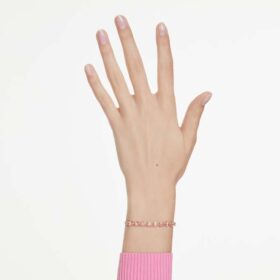 Matrix-armbånd med pæreformede krystaller, lyserødt, forgyldt Matrix-armbånd med pæreformede krystaller, lyserødt, forgyldt