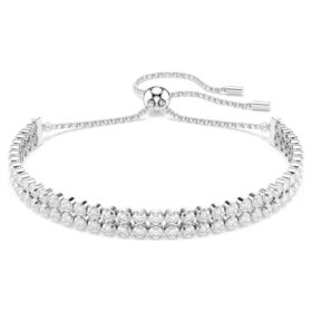Matrix-armbånd, rundslibet, hvidt, rhodiumbelagt Matrix-armbånd, rundslibet, hvidt, rhodiumbelagt