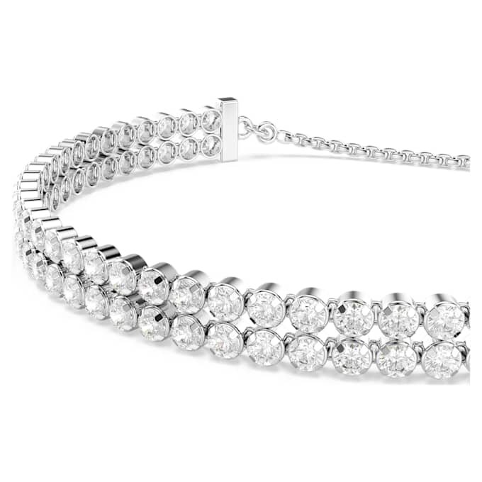 Matrix-armbånd, rundslibet, hvidt, rhodiumbelagt Matrix-armbånd, rundslibet, hvidt, rhodiumbelagt