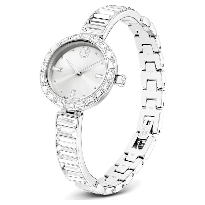 Matrix armbåndsur, fremstillet i Schweiz, krystalarmbånd, hvidt, rustfrit stål Matrix armbåndsur, fremstillet i Schweiz, krystalarmbånd, hvidt, rustfrit stål