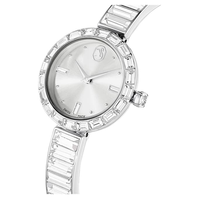 Matrix armbåndsur, fremstillet i Schweiz, krystalarmbånd, hvidt, rustfrit stål Matrix armbåndsur, fremstillet i Schweiz, krystalarmbånd, hvidt, rustfrit stål