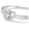 Matrix-armring med baguetteslibning, knude, hvid, rhodiumbelagt Matrix-armring med baguetteslibning, knude, hvid, rhodiumbelagt