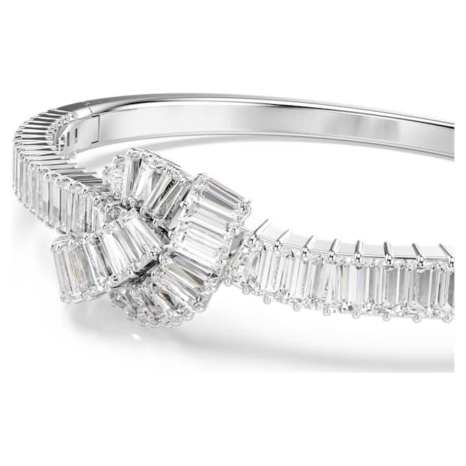 Matrix-armring med baguetteslibning, knude, hvid, rhodiumbelagt Matrix-armring med baguetteslibning, knude, hvid, rhodiumbelagt