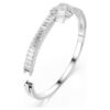 Matrix-armring med baguetteslibning, knude, hvid, rhodiumbelagt Matrix-armring med baguetteslibning, knude, hvid, rhodiumbelagt