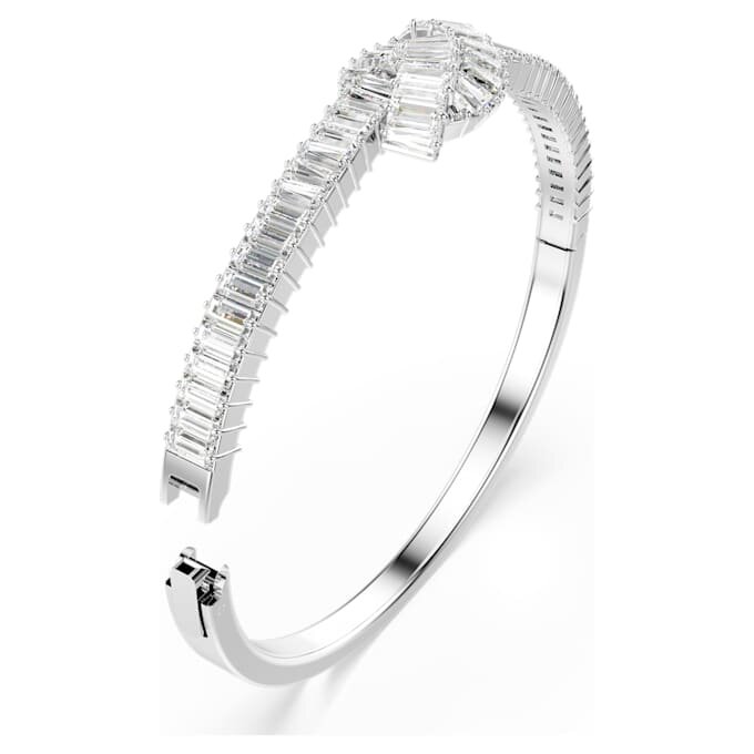 Matrix-armring med baguetteslibning, knude, hvid, rhodiumbelagt Matrix-armring med baguetteslibning, knude, hvid, rhodiumbelagt