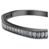 Matrix-armring med baguetteslibning, ottekantet form, grå, rutheniumbelagt Matrix-armring med baguetteslibning, ottekantet form, grå, rutheniumbelagt