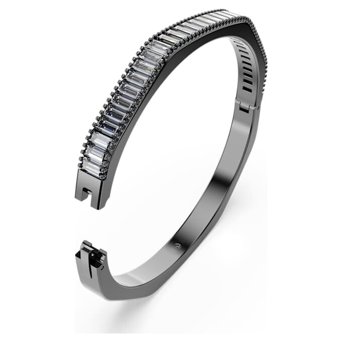 Matrix-armring med baguetteslibning, ottekantet form, grå, rutheniumbelagt Matrix-armring med baguetteslibning, ottekantet form, grå, rutheniumbelagt