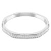 Matrix-armring med baguetteslibning, ottekantet form, hvid, rhodiumbelagt Matrix-armring med baguetteslibning, ottekantet form, hvid, rhodiumbelagt