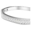 Matrix-armring med baguetteslibning, ottekantet form, hvid, rhodiumbelagt Matrix-armring med baguetteslibning, ottekantet form, hvid, rhodiumbelagt