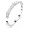 Matrix-armring med baguetteslibning, ottekantet form, hvid, rhodiumbelagt Matrix-armring med baguetteslibning, ottekantet form, hvid, rhodiumbelagt