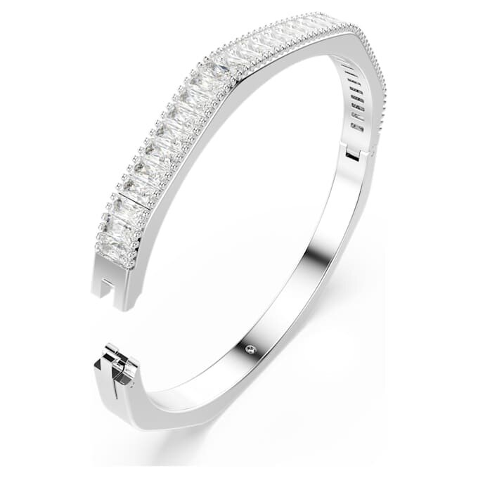 Matrix-armring med baguetteslibning, ottekantet form, hvid, rhodiumbelagt Matrix-armring med baguetteslibning, ottekantet form, hvid, rhodiumbelagt