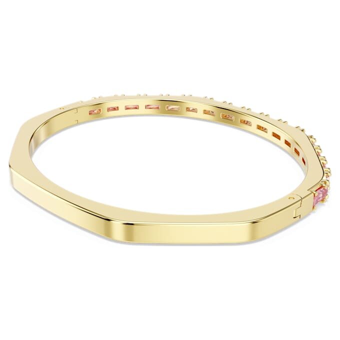 Matrix-armring med baguetteslibning, ottekantet form, lyserød, guldbelagt Matrix-armring med baguetteslibning, ottekantet form, lyserød, guldbelagt