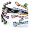Matrix-armring med blandede slibninger, buket, flerfarvet, rutheniumbelagt