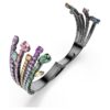 Matrix-armring med blandede slibninger, buket, flerfarvet, rutheniumbelagt