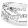 Matrix-armring med blandede slibninger, hvid, rhodineret Matrix-armring med blandede slibninger, hvid, rhodineret