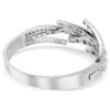 Matrix-armring med blandede slibninger, hvid, rhodineret Matrix-armring med blandede slibninger, hvid, rhodineret