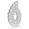Matrix-broche, rundslibet, hvid, rhodiumbelagt Matrix-broche, rundslibet, hvid, rhodiumbelagt