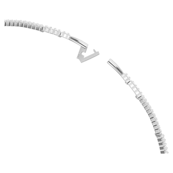 Matrix-choker med baguetteslibning, hvid, rhodineret Matrix-choker med baguetteslibning, hvid, rhodineret