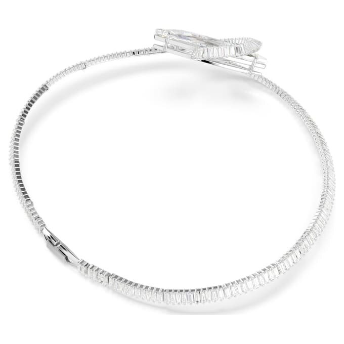 Matrix-choker med baguetteslibning, hvid, rhodineret Matrix-choker med baguetteslibning, hvid, rhodineret
