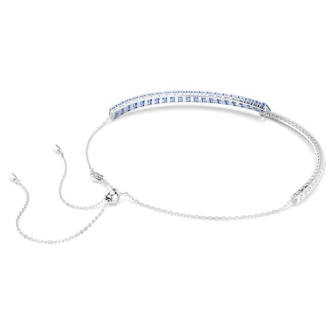 Matrix-choker med blandede slibninger, blå, rhodineret Matrix-choker med blandede slibninger, blå, rhodineret