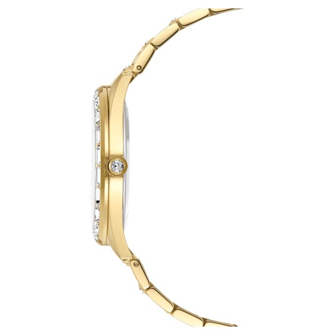 Matrix Date-ur, fremstillet i Schweiz, metalarmbånd, guldfarvet, guldfarvet finish Matrix Date-ur, fremstillet i Schweiz, metalarmbånd, guldfarvet, guldfarvet finish
