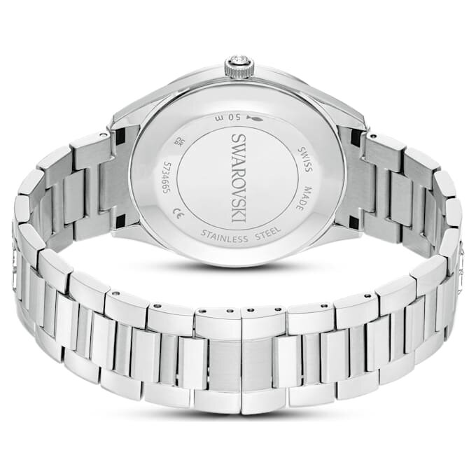 Matrix Date-ur, fremstillet i Schweiz, metalarmbånd, sølvfarvet, rustfrit stål Matrix Date-ur, fremstillet i Schweiz, metalarmbånd, sølvfarvet, rustfrit stål