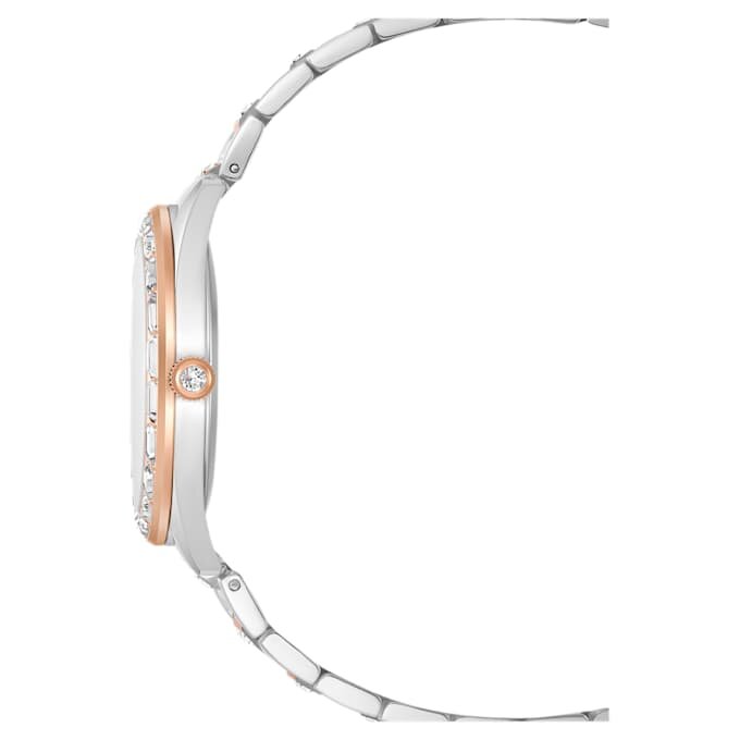 Matrix Date-ur, Swiss Made, metalarmbånd, rosaguldfarvet, blandet metalfinish Matrix Date-ur, Swiss Made, metalarmbånd, rosaguldfarvet, blandet metalfinish