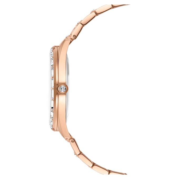 Matrix Date-ure, Swiss Made, metalarmbånd, rosaguldfarvet, rosaguldfarvet finish Matrix Date-ure, Swiss Made, metalarmbånd, rosaguldfarvet, rosaguldfarvet finish