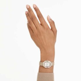 Matrix Octagon-ur med metalarmbånd, guldfarvet, champagneguldfarvet finish