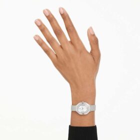 Matrix Octagon-ur med metalarmbånd, sølvfarvet, rustfrit stål