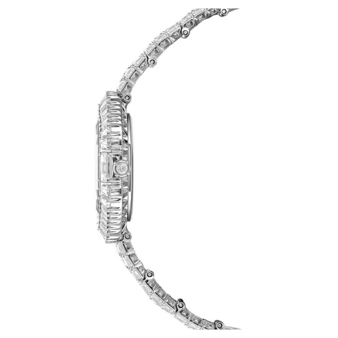 Matrix Octagon-ure med baguetteslibning, metalarmbånd, sølvfarvet, rustfrit stål Matrix Octagon-ure med baguetteslibning, metalarmbånd, sølvfarvet, rustfrit stål