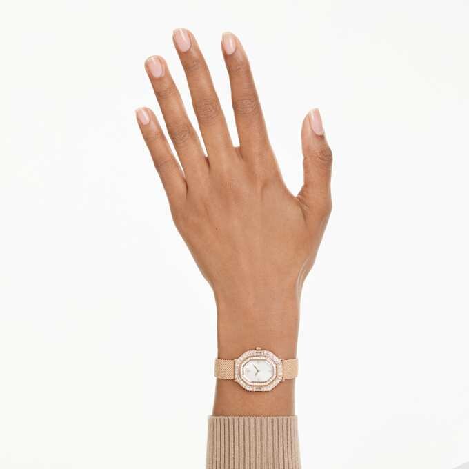 Matrix Octagon-ure med metalarmbånd, rosaguldfarvet, rosaguldfarvet finish Matrix Octagon-ure med metalarmbånd, rosaguldfarvet, rosaguldfarvet finish