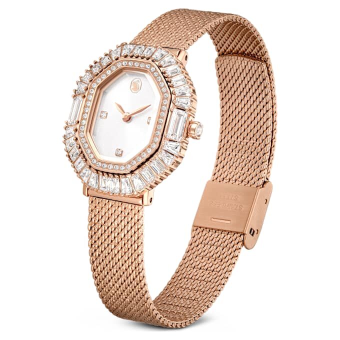 Matrix Octagon-ure med metalarmbånd, rosaguldfarvet, rosaguldfarvet finish Matrix Octagon-ure med metalarmbånd, rosaguldfarvet, rosaguldfarvet finish